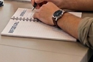 Appunti tecnici presi a mano durante un sopralluogo